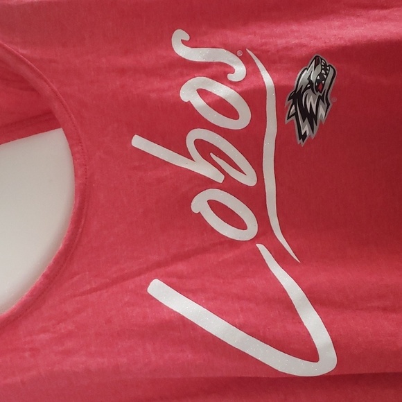 Rivalry Threads New Mexico Lobos Twist Open Back Tank in Red Space Dye Size L - Picture 4 of 7